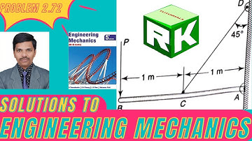 Engineering Mechanics, solution, Problem 2.72, Timoshenko, Equilibrium Equations, Moment Equation