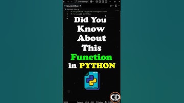 Did You Know About This Function In Python? #python #coding #programming