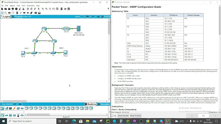 9.3.3 Packet Tracer HSRP Configuration Guide