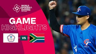 Chinese Taipei vs South Africa 2025 World Baseball Classic Qualifier Highlights