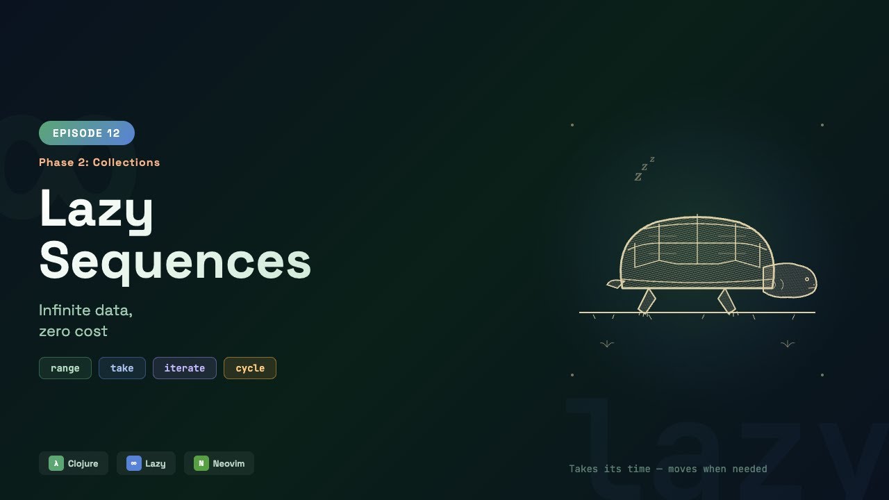 Clojure Lazy Sequences — Infinite Data, Zero Cost | Episode 12 - YouTube