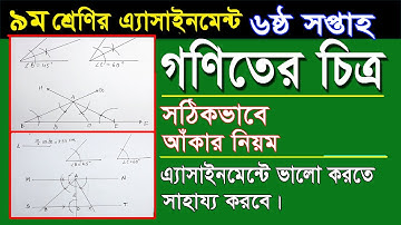 ৯ম শ্রেণির গণিত এসাইনমেন্টের চিত্র আঁকার নিয়ম I ৬ষ্ঠ সপ্তাহ I Class 9 Math Assignment figure