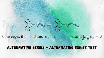 Calculus II: Alternating series + Alternating series test