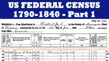 U.S. Census Records, 1790-1840, Part 1 of 3 (How to Research Your Family Tree)