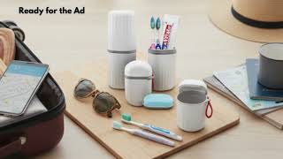 Portable Travel Toothbrush Holder Set | Compact Toiletry Organizer for Travel, Camping