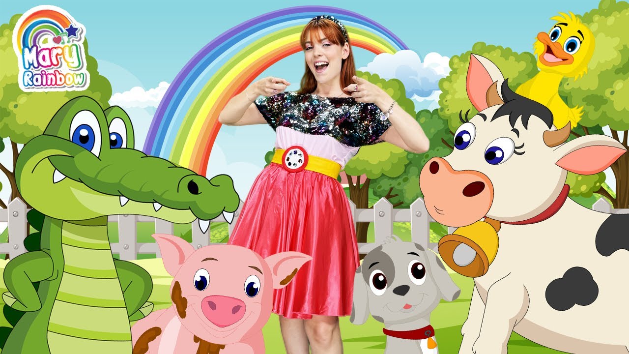 Mary Rainbow - Ma che belli gli animali + tante canzoni con animali 🐶🐖🐮🐱🐴🐓🌈