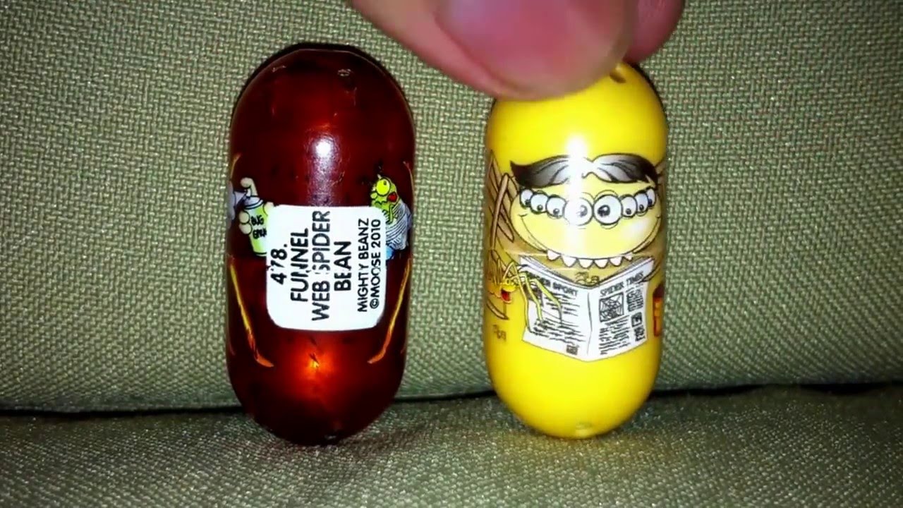 Spider Mighty Beanz and limited edition crystal bean