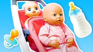 La bebé Annabelle y  Baby Alive van a pasar un día juntas. Videos de juguetes bebés