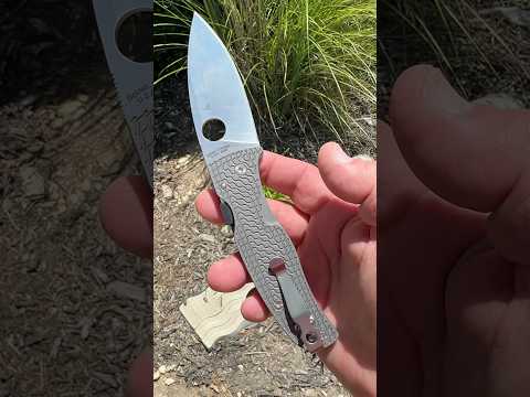 My Spyderco SPY27 Bodacious knife with light & solid Rockscale Design Ti custom scales! Beautiful!