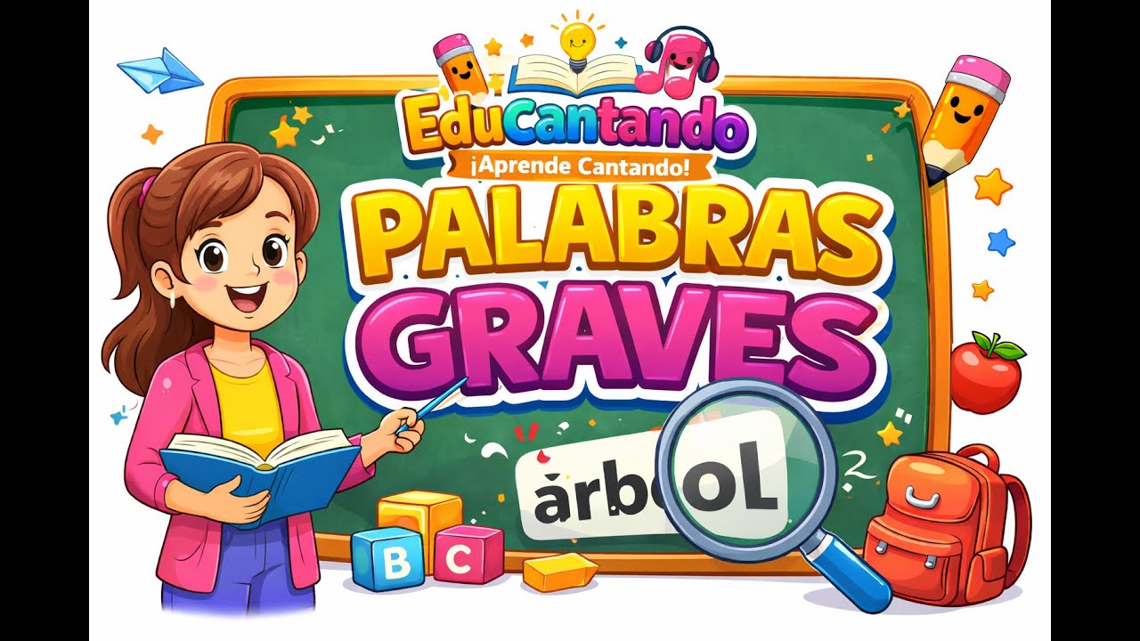 Palabras graves para niños | Cuándo llevan tilde explicado cantando