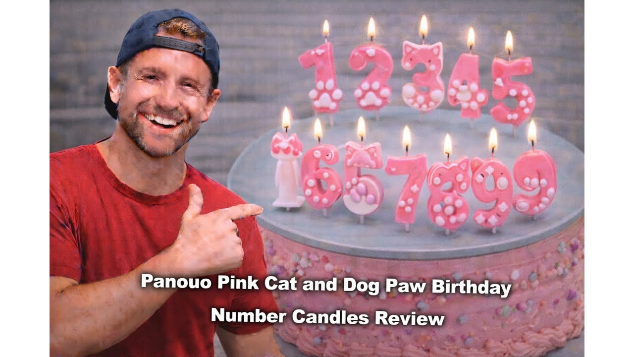 🎂 Panouo Pink Cat and Dog Paw Birthday Number Candles Review – Worth It Before You Buy 🎂