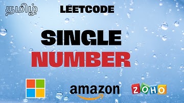 Single Number | Bit Manipulation problems tamil | Interview problems tamil | Leetcode 136