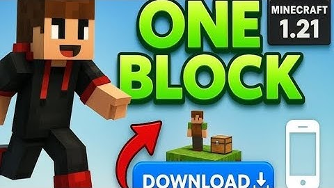 ONE BLOCK FOR MINECRAFT PE 1.21+ || ONE BLOCK MINECRAFT DOWNLOAD ANDROID 1.21+||