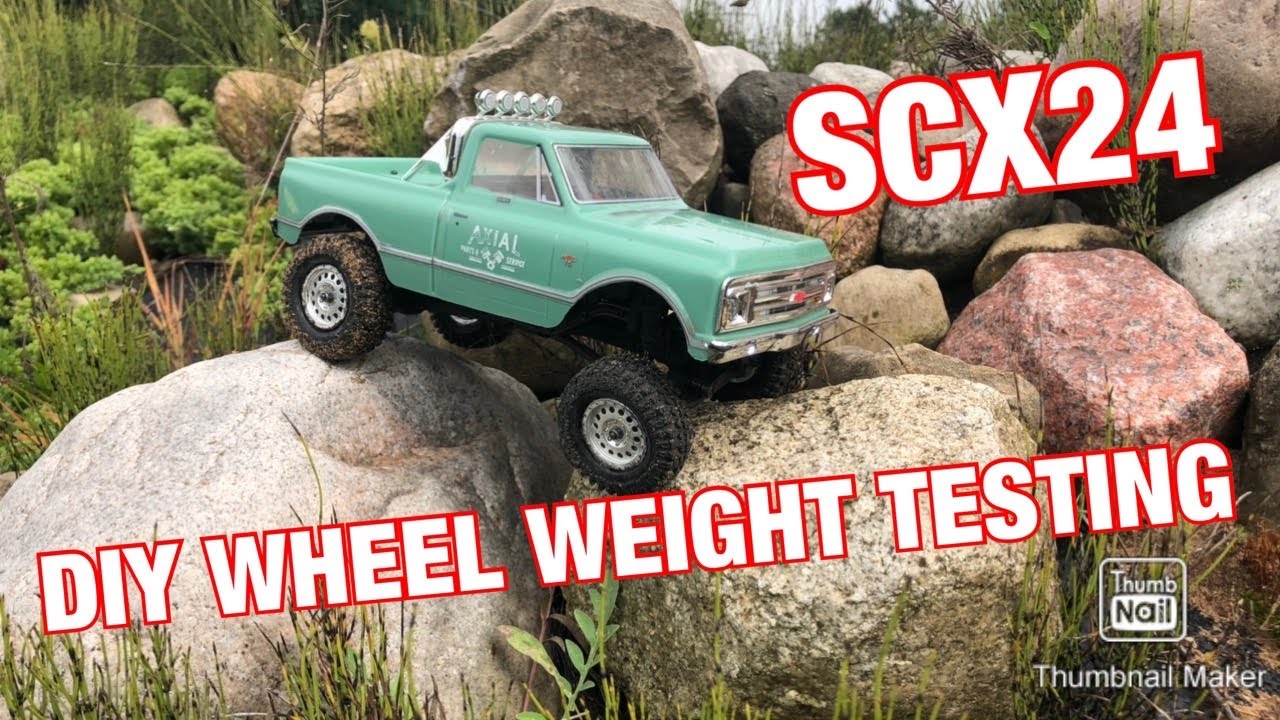 Axial scx24 upgrade! DIY wheel weight testing!! YouTube