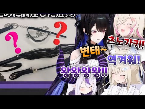 아니 방송에서 채찍질을 한다고?ㅋㅋ [ 라플라스 다크니스 / 네리사 레이븐크로프트 / 후와모코 / 홀로라이브 ]