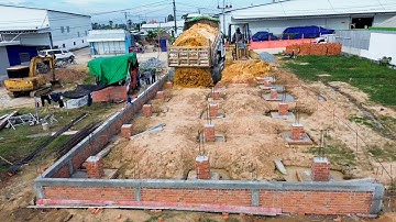 Be Carful !! Incredible Technique New Landfill Make Foundation Completed 100% By Bulldozer Komatsu