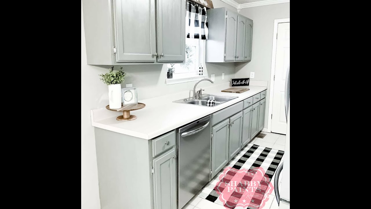 Chalk Painted Kitchen Cabinets - VAX never wax. - YouTube