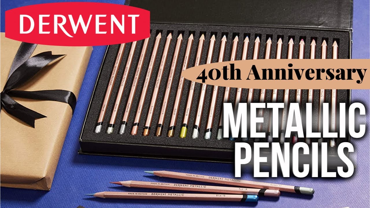 Derwent Metallic Pencils 20th Anniversary Gift Set - Review 