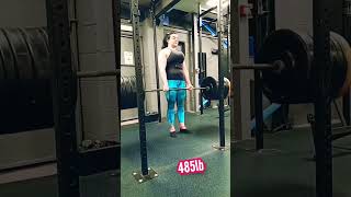 485lb Deadlift #deadlift #girlswholift #stronger #coaching #girlswithmuscle #gymmotivation #muscle