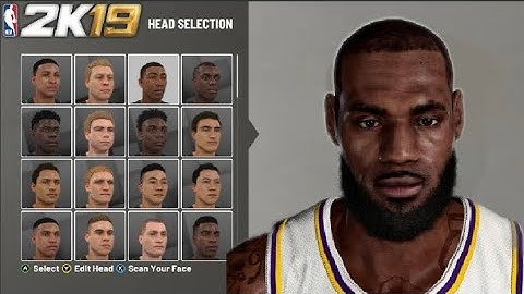 LeBron James face creation NBA 2k19