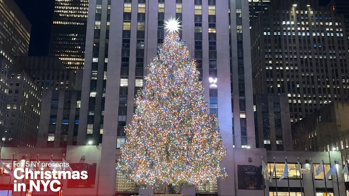 Christmas in NYC: Rockefeller Center Tree, more with background music 🎄✨🗽