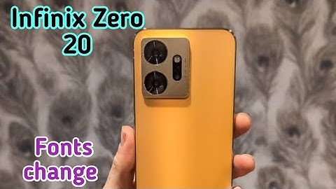 Font Change In Infinix Zero 20, How To Change Font Style In Infinix Zero 20, Infinix Zero 20  Mein