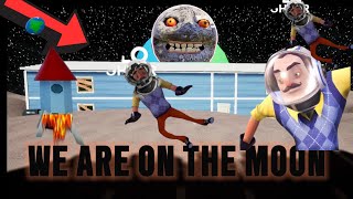 LIVING ON THE MOON WITH THE NEIGHBOR- HELLO MOON MOD ZERO GRAVITY !!!