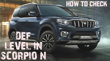 how to check def level in scorpio N #mahindra #automobile #Scorpio #XUV