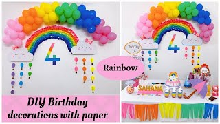 DIY Birthday decorations with paper