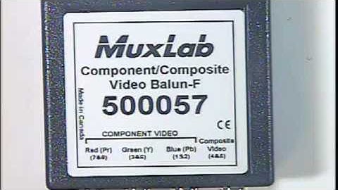 500057 Muxlab Component and Composite Video Balun