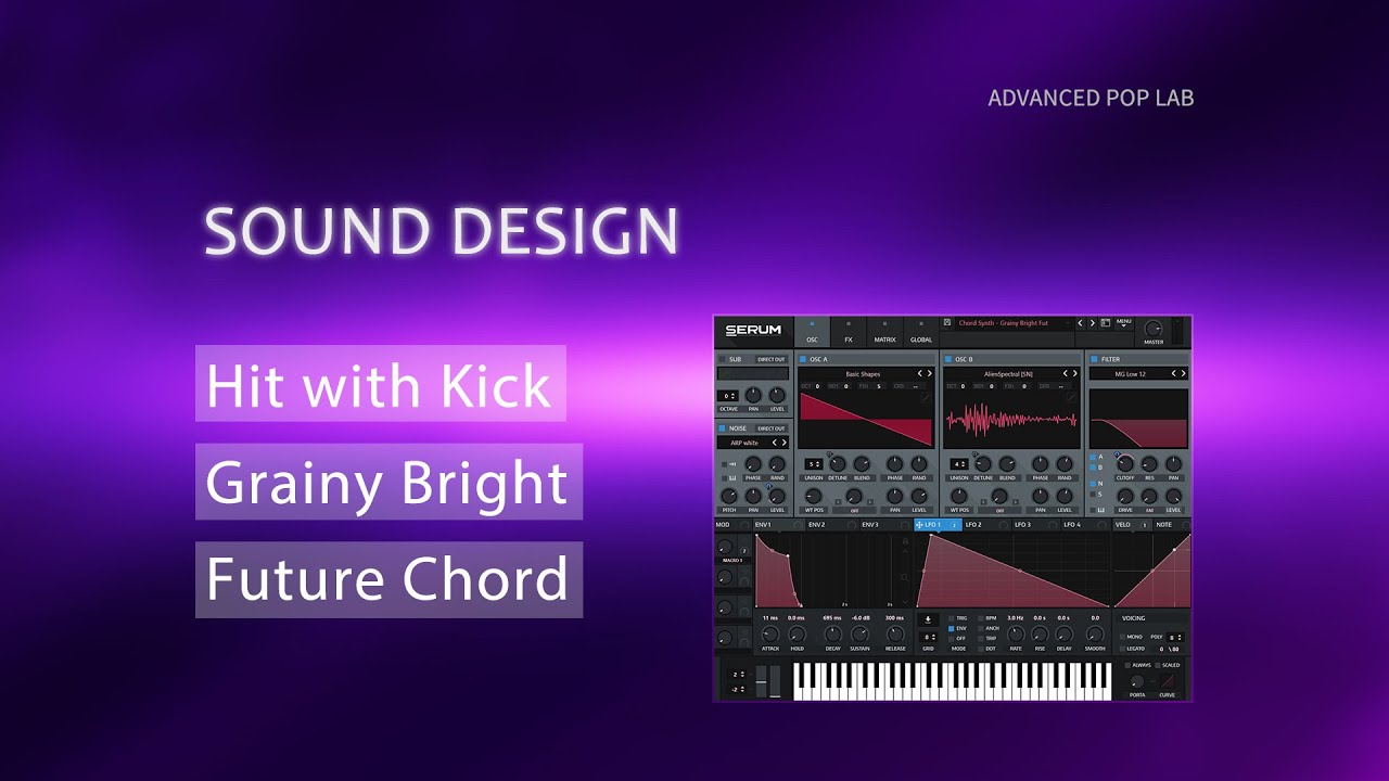 [Serum Tutorial]How Make Grainy Bright Future Chord Synth - YouTube