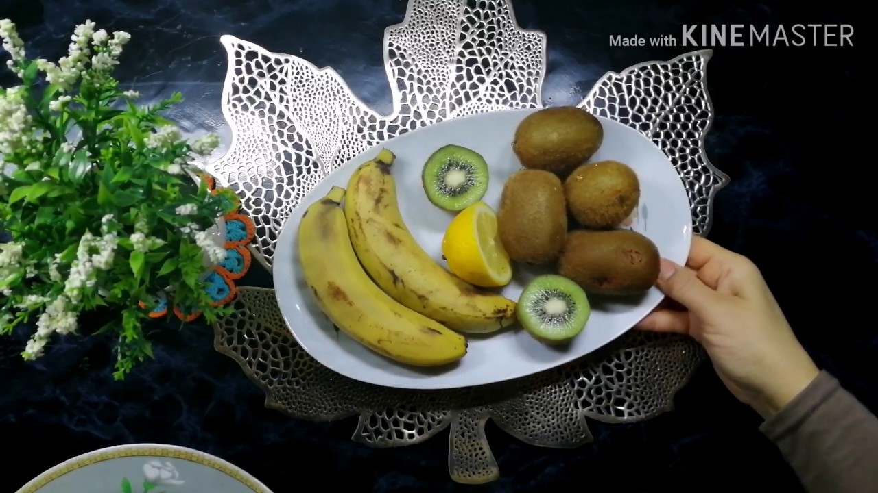 عصير الكيوي والموز🥝🥝🥝🍌🍌 صحي ومغدي