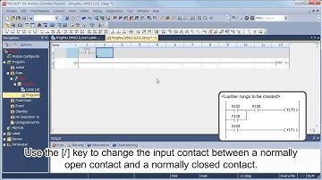 4. Creating a Ladder Program - MELSEC Tutorial