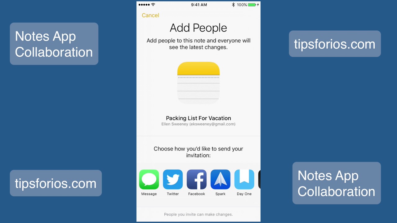 How to collaborate with others in the Notes app on iPhone and iPad