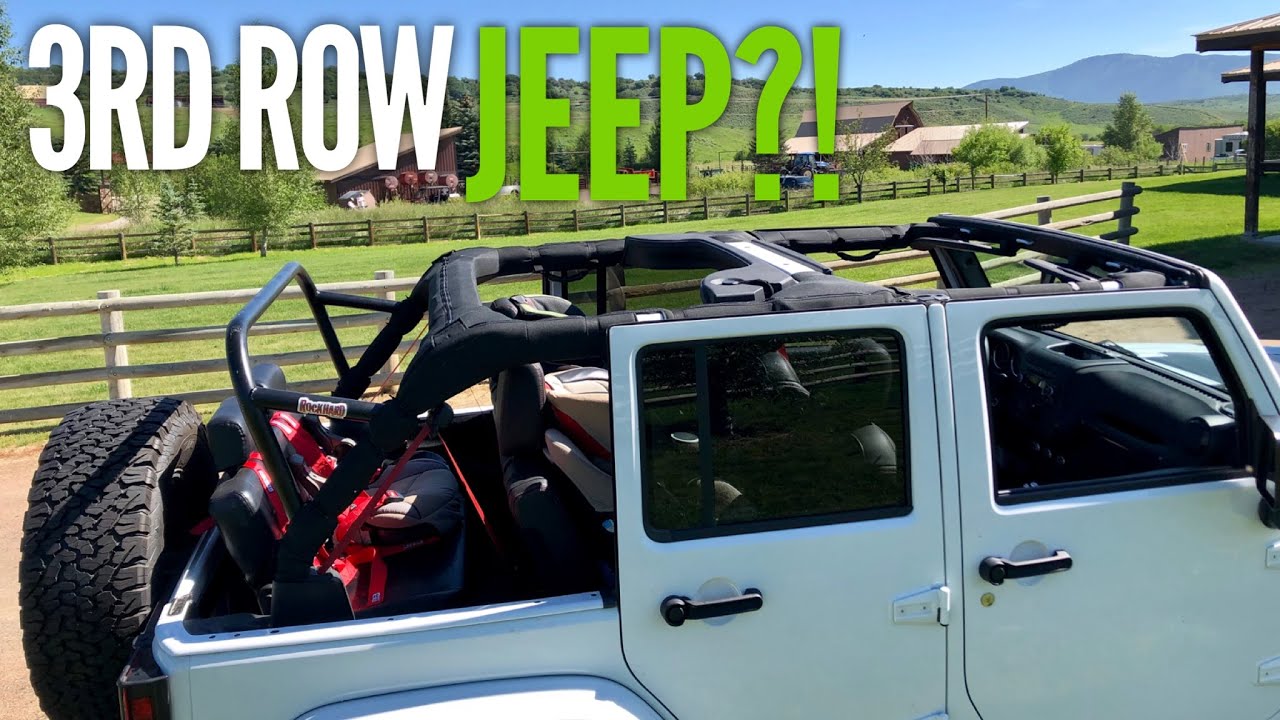 Jeep Wrangler 3rd Row Install & Mods / Family of 6's RV Tow Vehicle -  YouTube