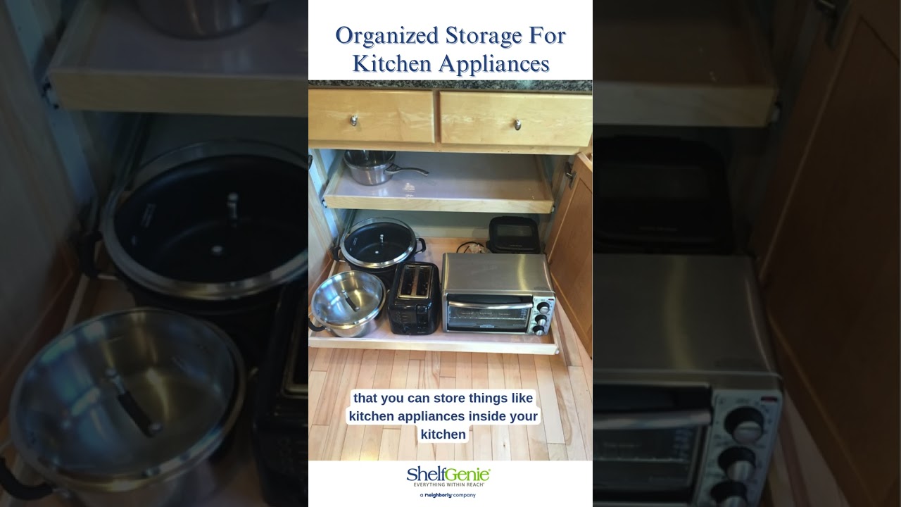 Organized Storage For Kitchen Appliances And Clutter Free Counter Tops