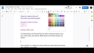 Math Investigations Grade 3 p. 303 Set A Related Multiplication Problems Mini Lesson