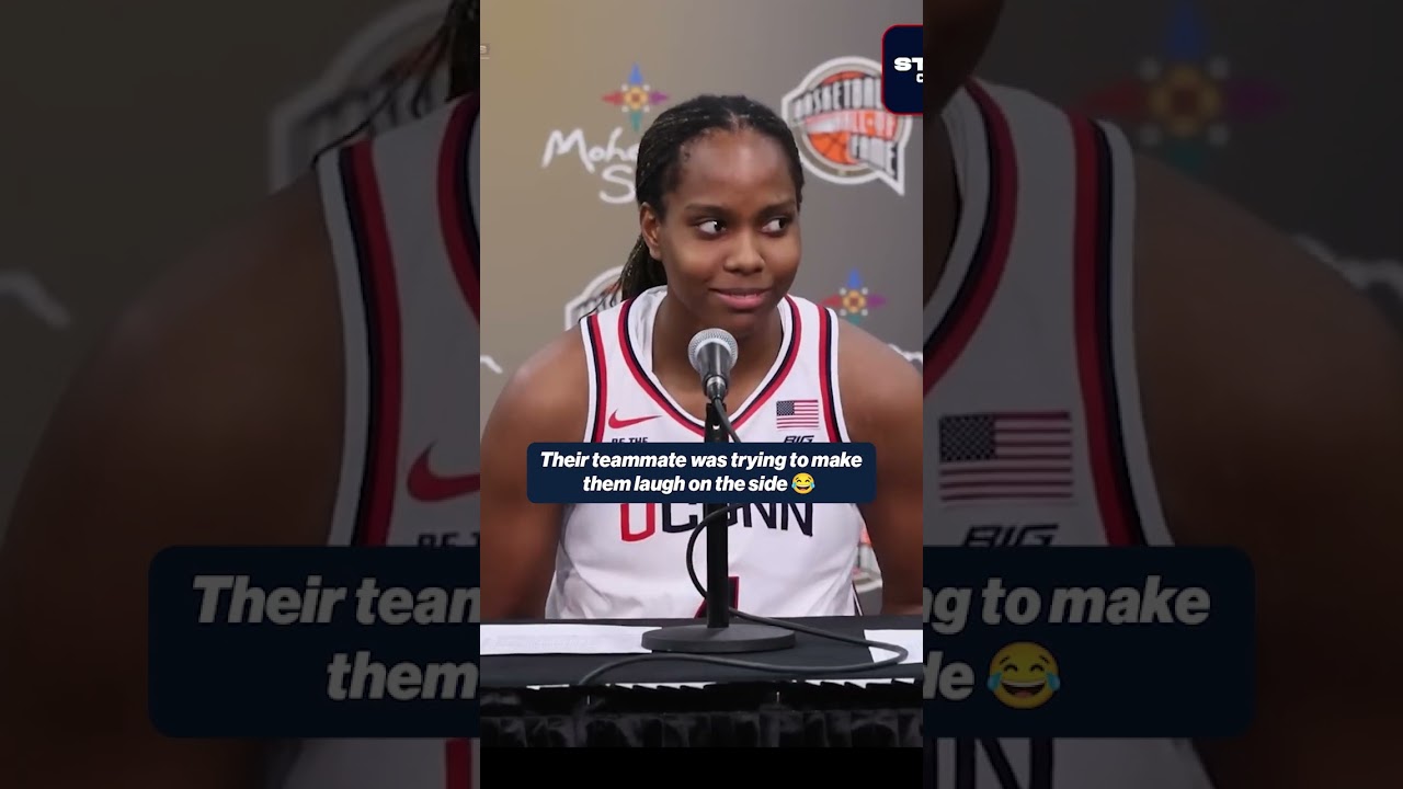 Sarah Strong kept distracting Azzi Fudd and Blanca Quiñonez 😂 #uconn #basketball