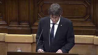 Puigdemont declara la independencia y la suspende