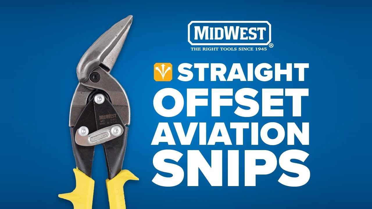 Midwest MWT-6510S Offset Straight Cut Aviation Snip