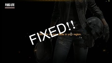 How to fix pubg lite not available in your region