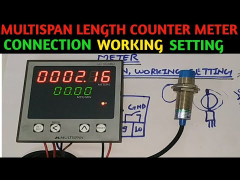 MULTISPAN LENGTH COUNTER METER CONNECTION, WORKING & SETTING!LENGTH METER CONNECTION