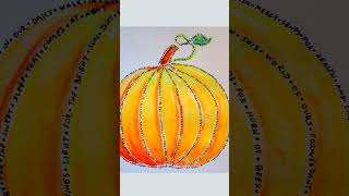 🦃 Using a #Thanksgiving poem to create a pumpkin...full tutorial in description. 😍 #shorts