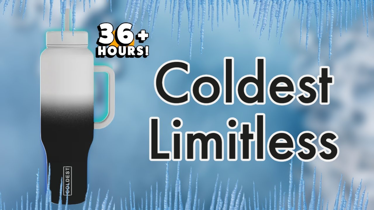 COLDEST Water Bottle Limitless 46 Oz (1.3 Liter) Wide Mouth Straw