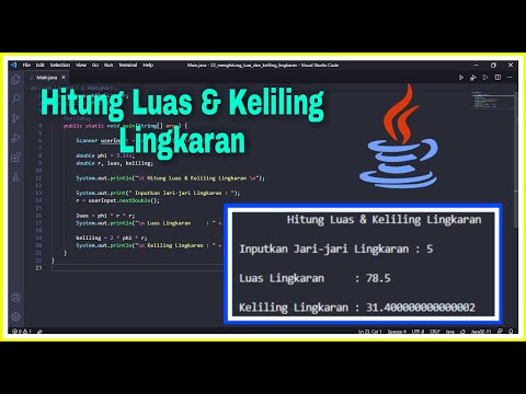 Menghitung Luas dan Keliling Lingkaran Java