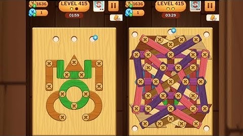 Screw Puzzle: Wood Nut & Bolt - Level 415