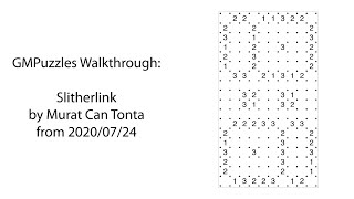 GMPuzzles - 2020/07/24 - Slitherlink by Murat Can Tonta