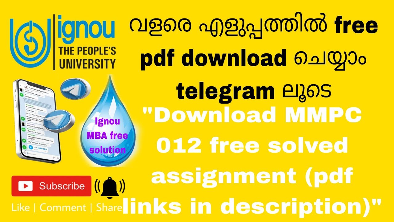 MMPC 012 free solved assignment  pdf links in descriptions