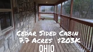 Cedar Sided Cabin on 7.7 Acres for $203k