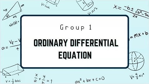 Project BEE 11203 Ordinary Differential Equations ( Group 1 Section 7 )